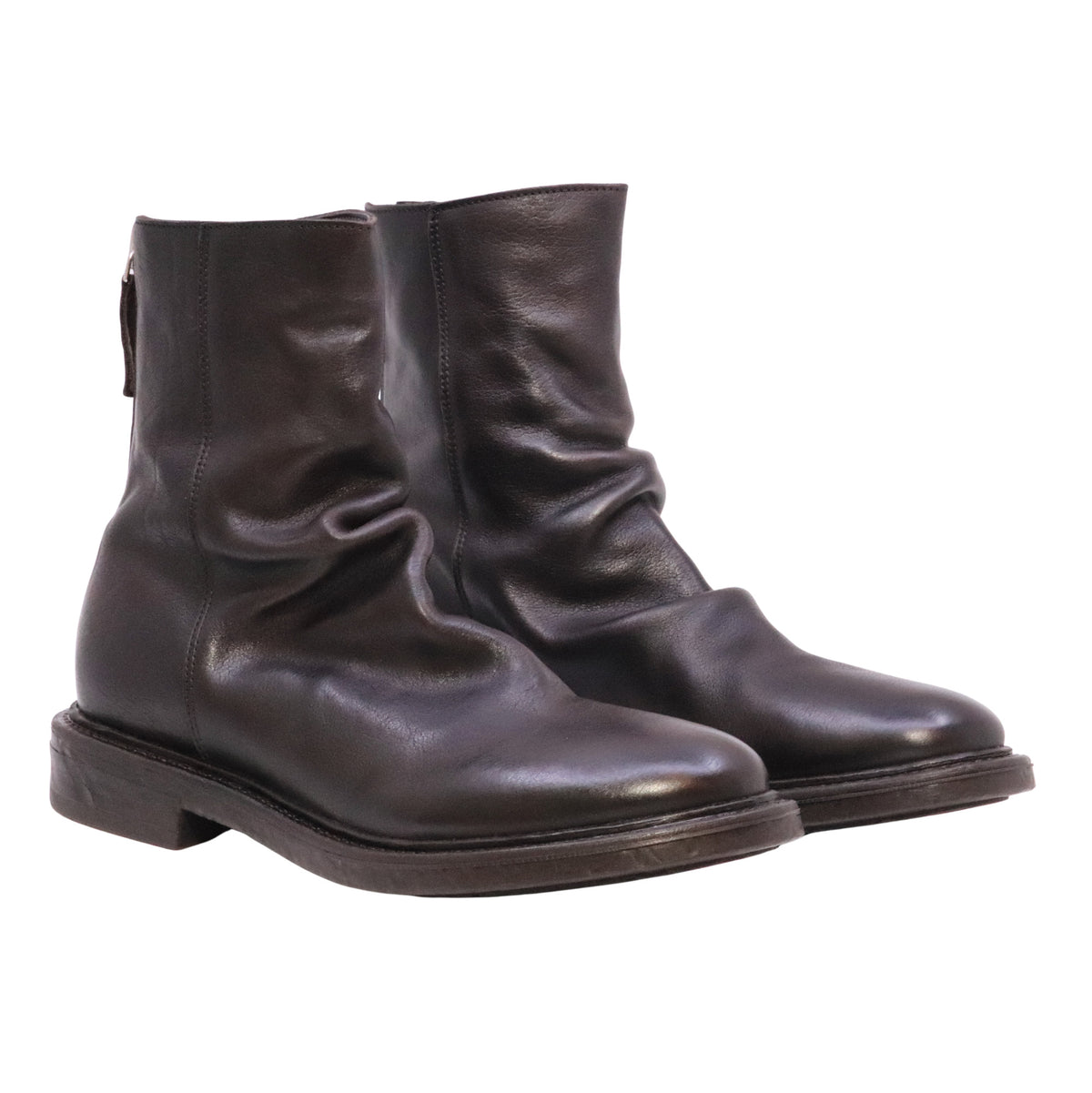 Moma 52422C Kurni stivaletto uomo in pelle marrone cioccolato Made in Italy 