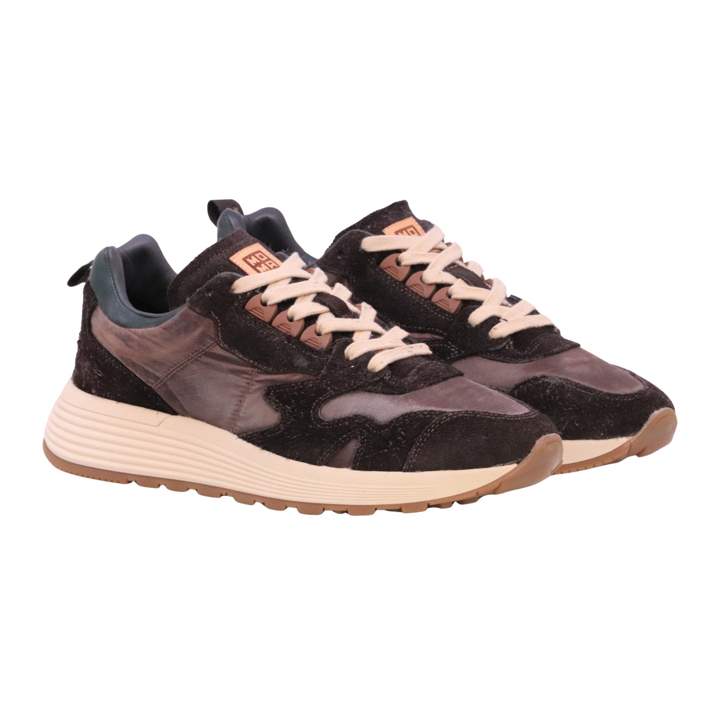 MOMA Craft1 53601A-CRA12 sneaker uomo in pelle e camoscio marrone Made in Italy 