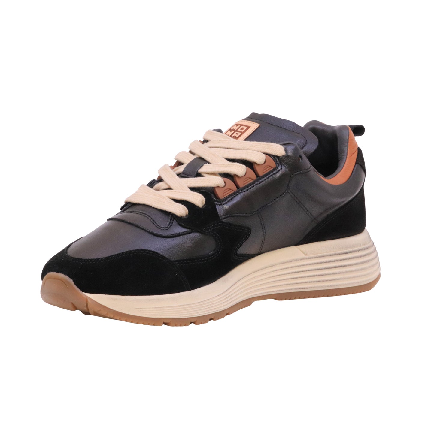 MOMA Craft1 53601A-CRAU sneaker uomo in pelle e camoscio nero Made in Italy 