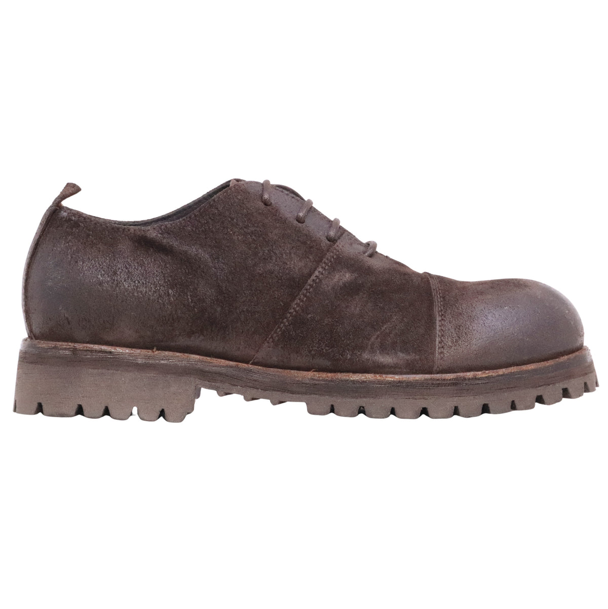 Moma 63603A stringata uomo in camoscio testa di moro Made in Italy 