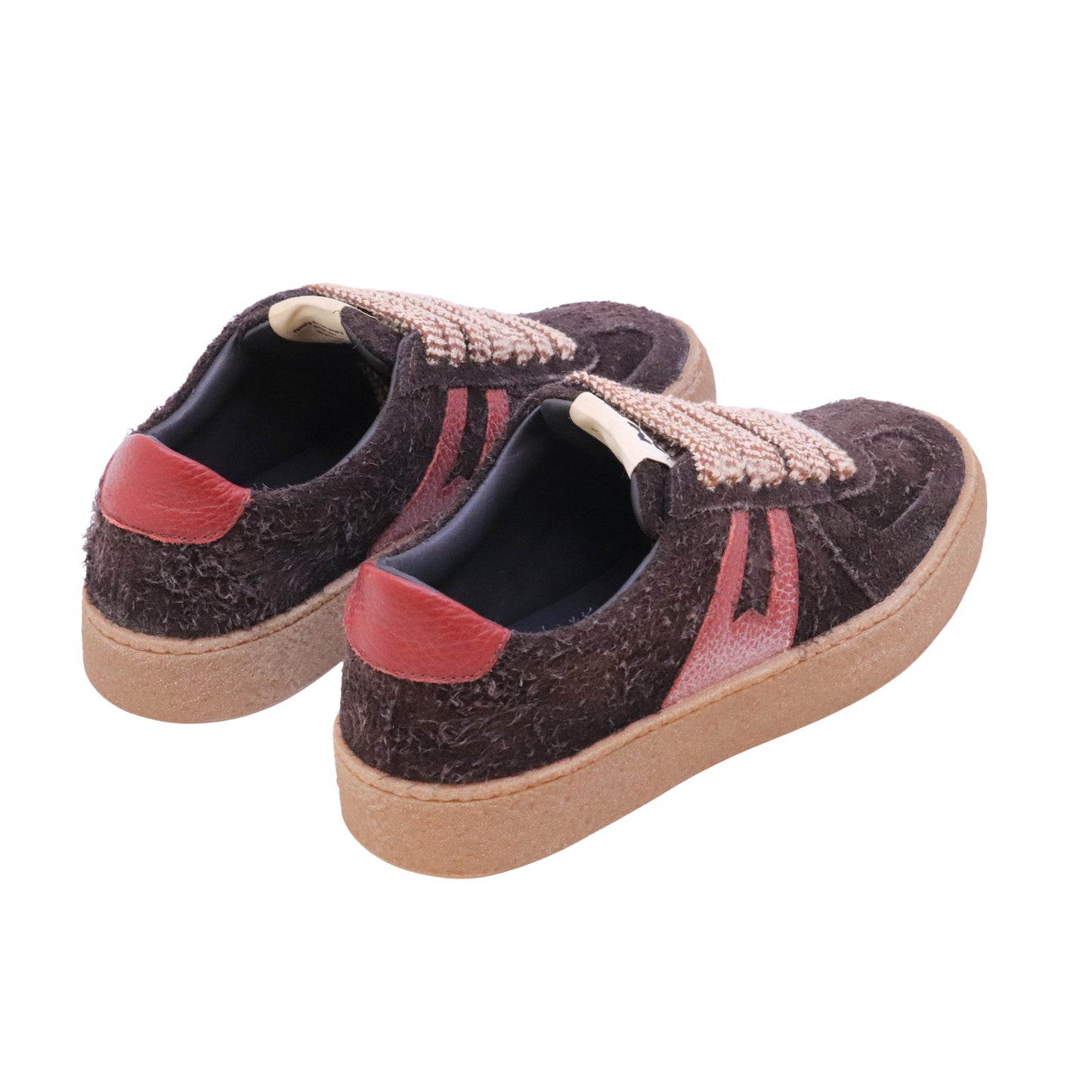 MOMA Kazan13 71601A sneaker donna in camoscio testa di moro con dettagli rossi Made in Italy 