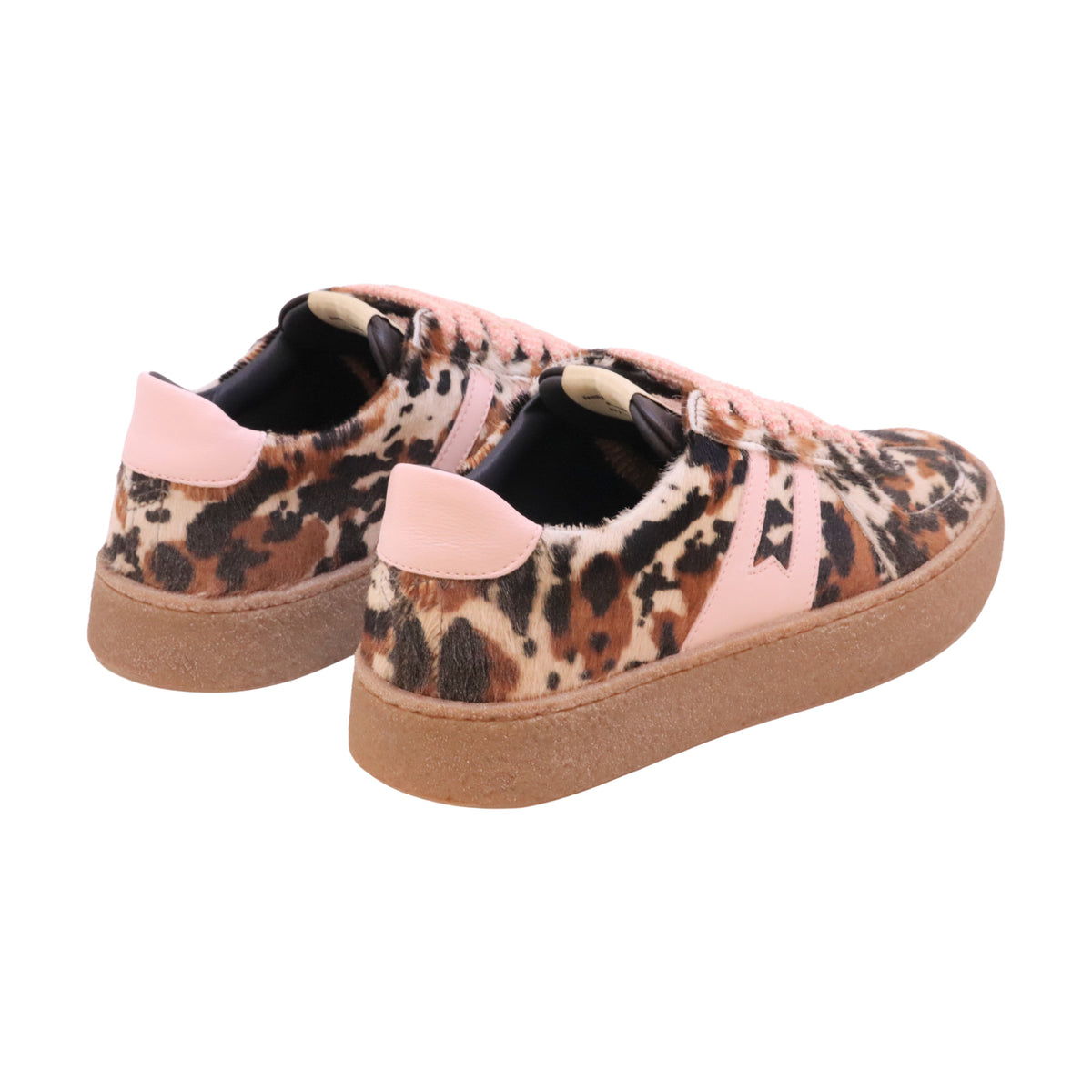 MOMA Kazan12 71601 sneaker donna in cavallino maculato con dettagli rosa Made in Italy 