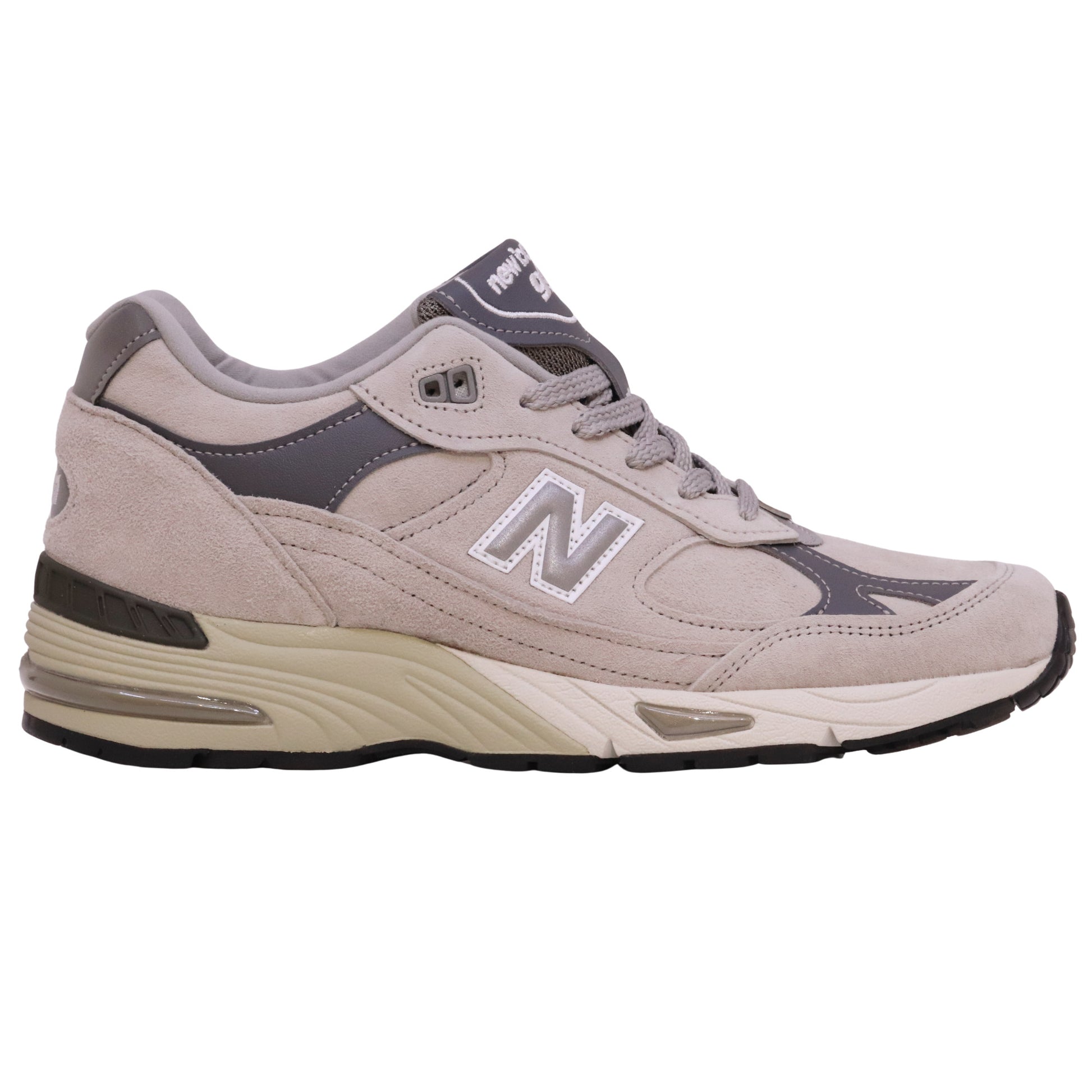 New Balance 991 M991PG1 sneaker uomo in camoscio e mesh grigio Made in UK 