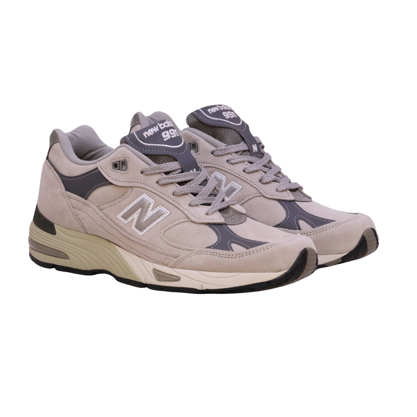New Balance 991 M991PG1 sneaker uomo in camoscio e mesh grigio Made in UK 