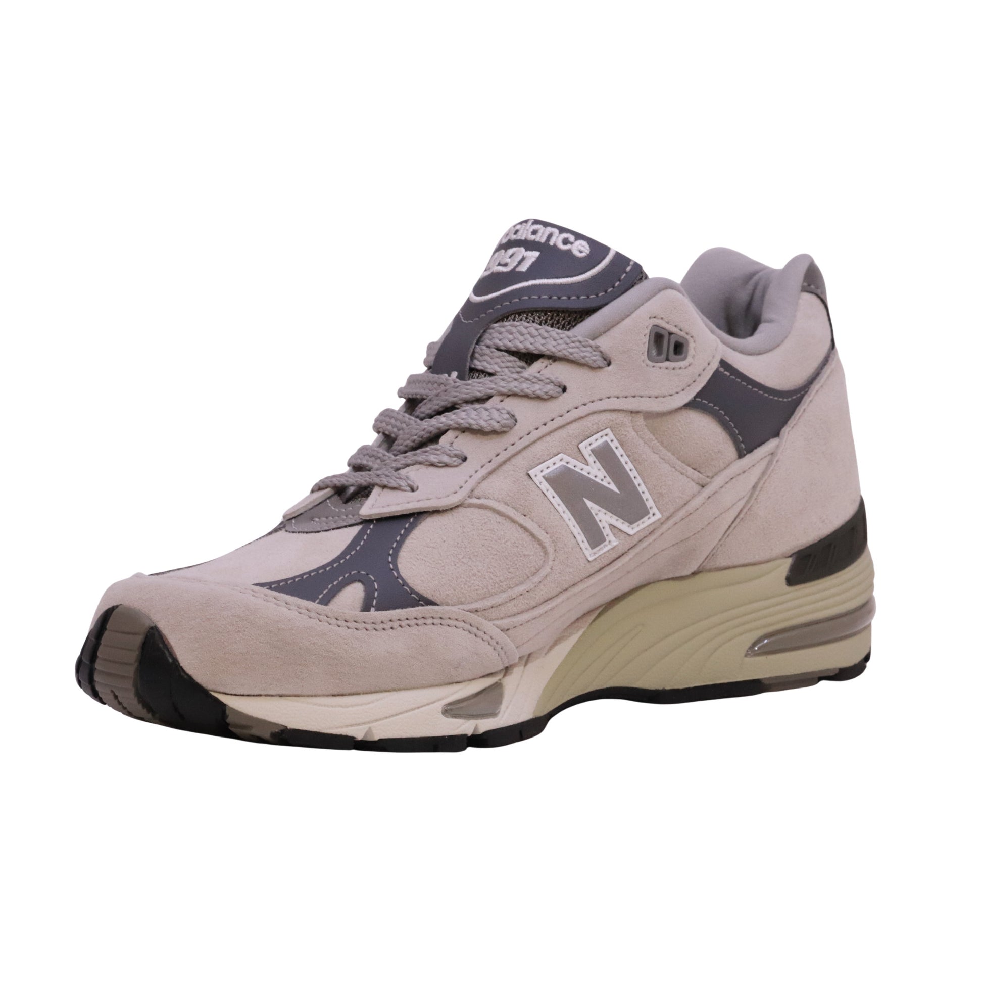 New Balance 991 M991PG1 sneaker uomo in camoscio e mesh grigio Made in UK 