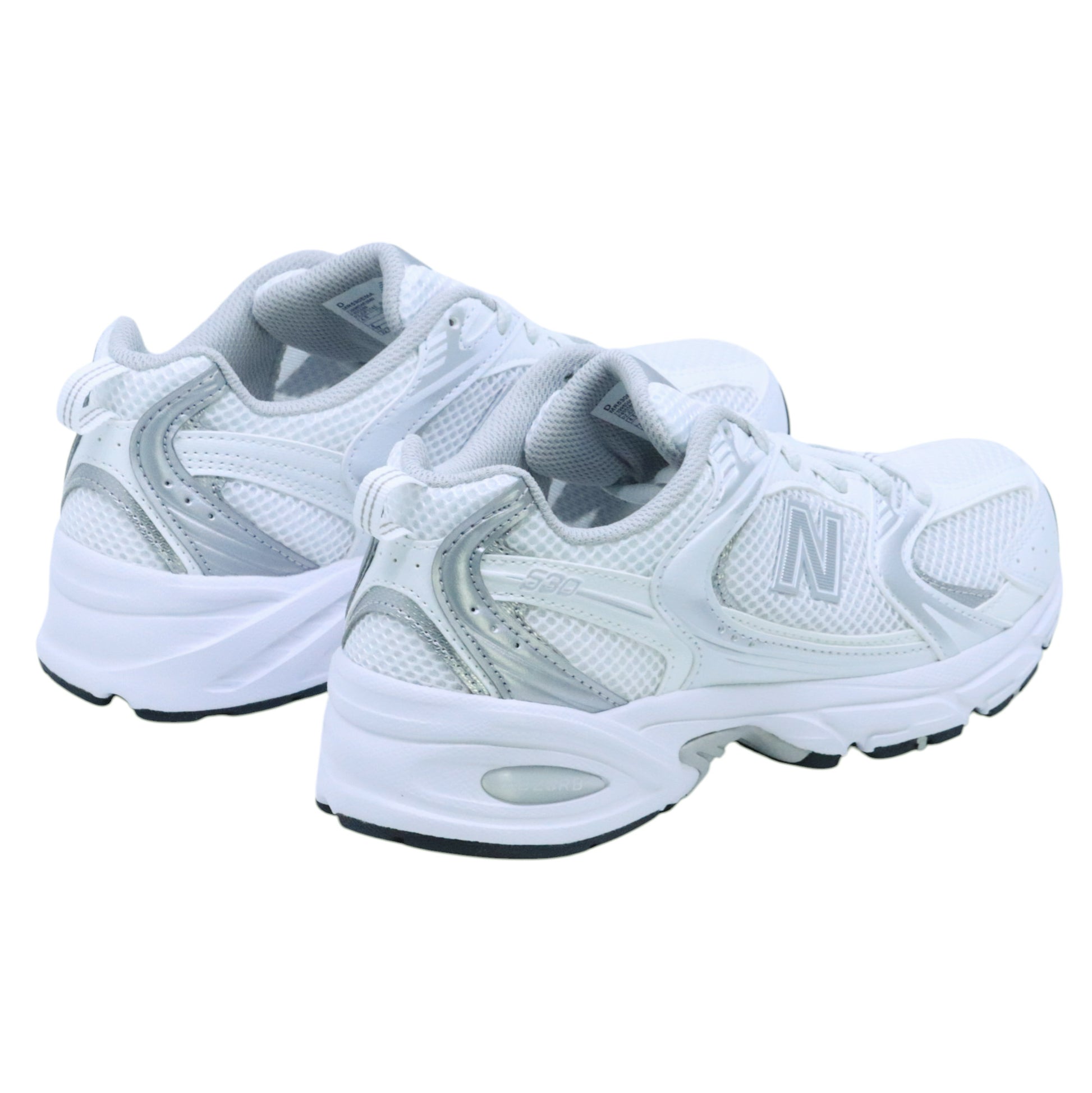 New Balance 530EMA White Silver sneaker donna in tessuto bianco e argento lifestyle 