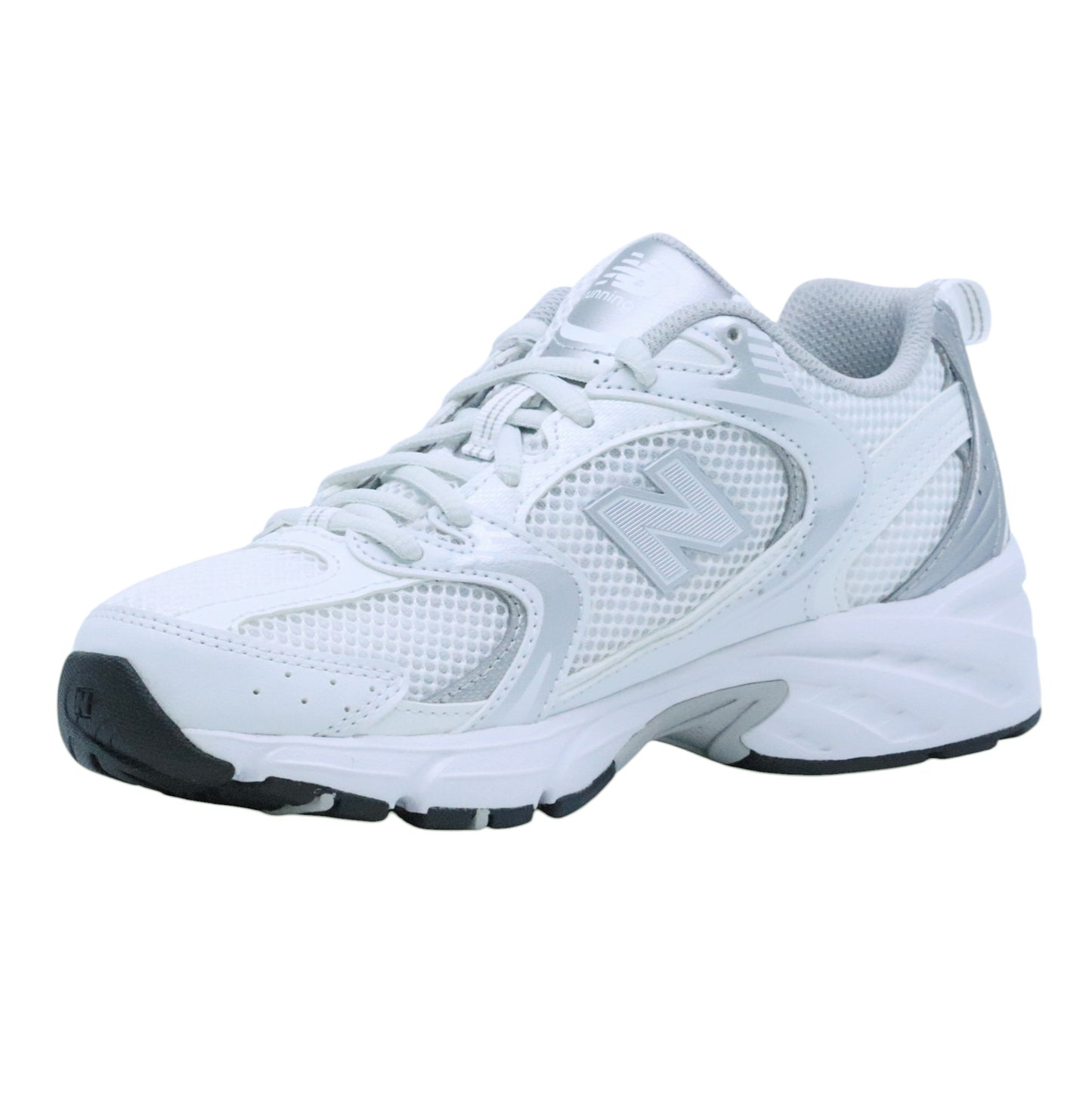New Balance 530EMA White Silver sneaker donna in tessuto bianco e argento lifestyle 