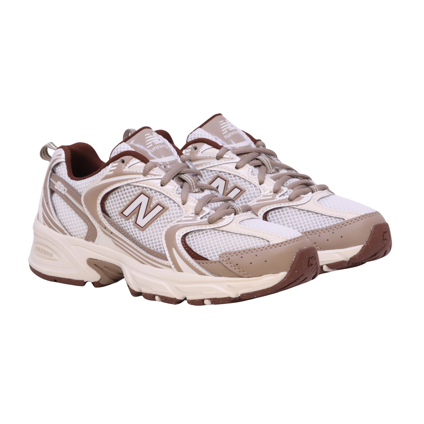 New Balance 530 U530COB sneaker donna in mesh bianco beige e marrone 