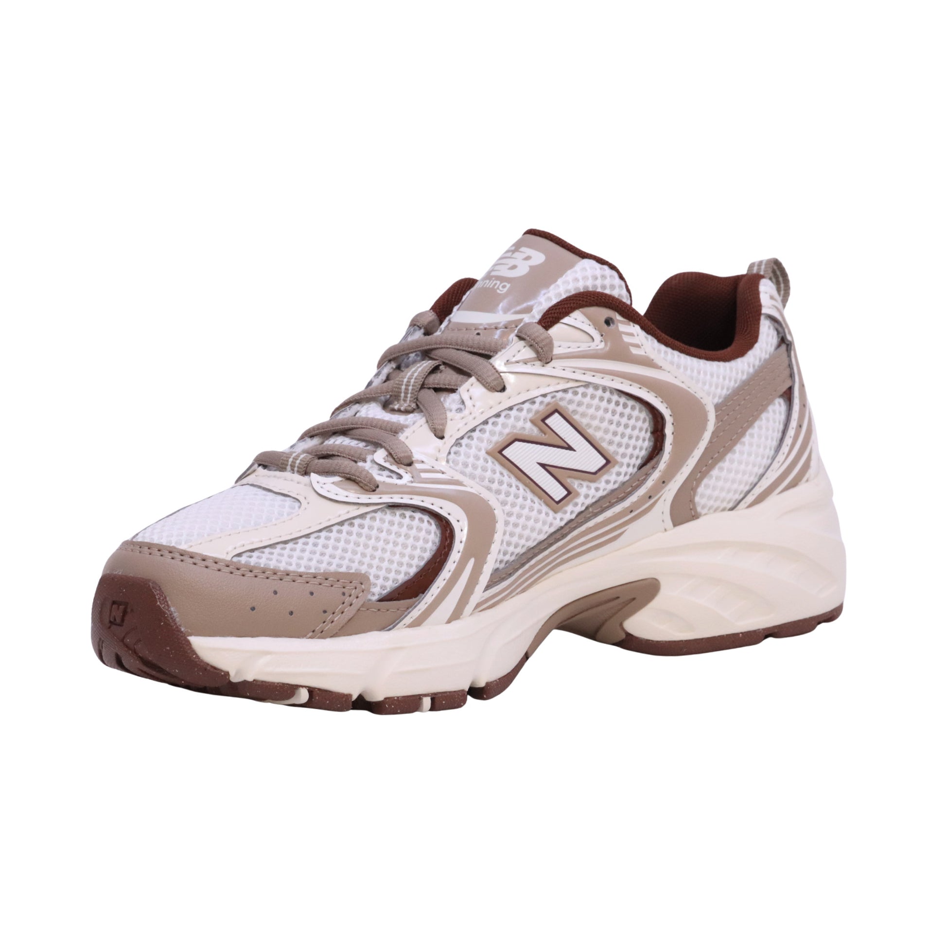 New Balance 530 U530COB sneaker donna in mesh bianco beige e marrone 