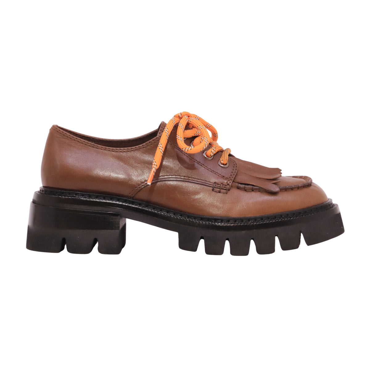 Paloma Barceló Alene Nappalux 32-1702 mocassino donna in pelle marrone Choco con suola carrarmato 