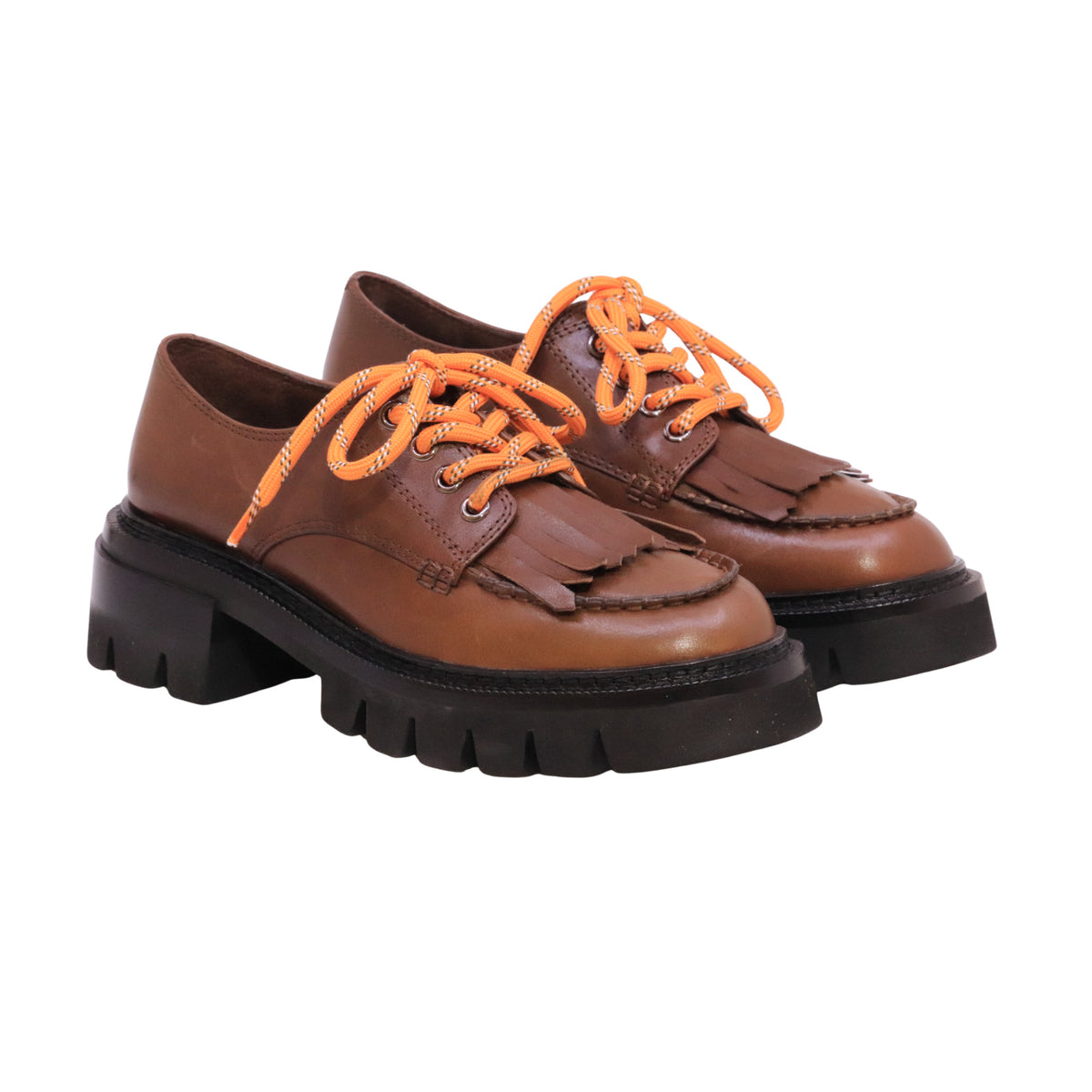 Paloma Barceló Alene Nappalux 32-1702 mocassino donna in pelle marrone Choco con suola carrarmato 