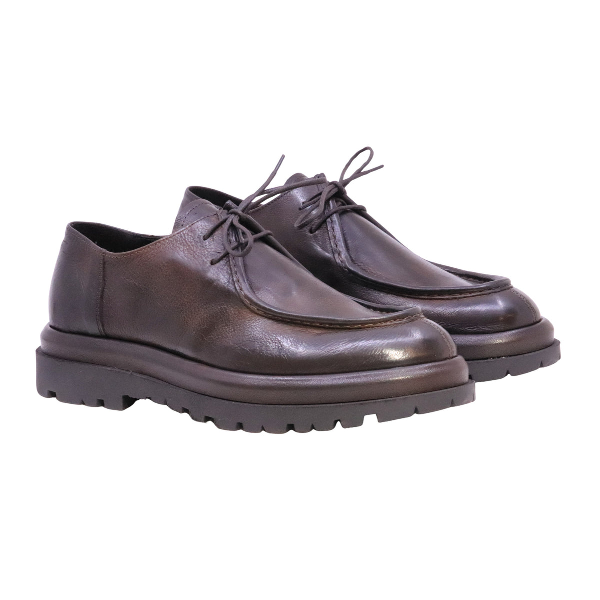 Pawelk's 22801 Bufalo Brandy stringata tirolese uomo in pelle marrone 