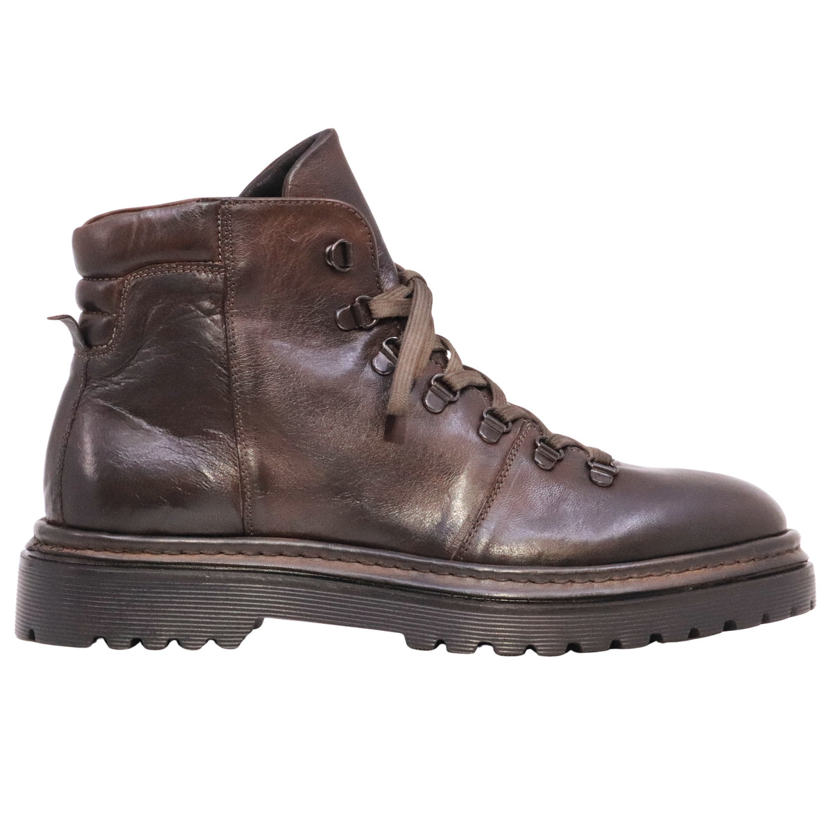 Pawelk's 22829 Crust Brandy stivaletto pedula uomo in pelle marrone Made in Italy 