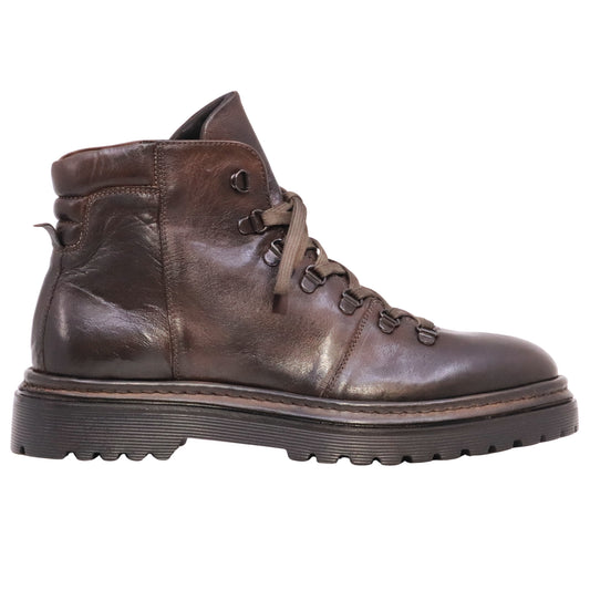 Pawelk's 22829 Crust Brandy stivaletto pedula uomo in pelle marrone Made in Italy 