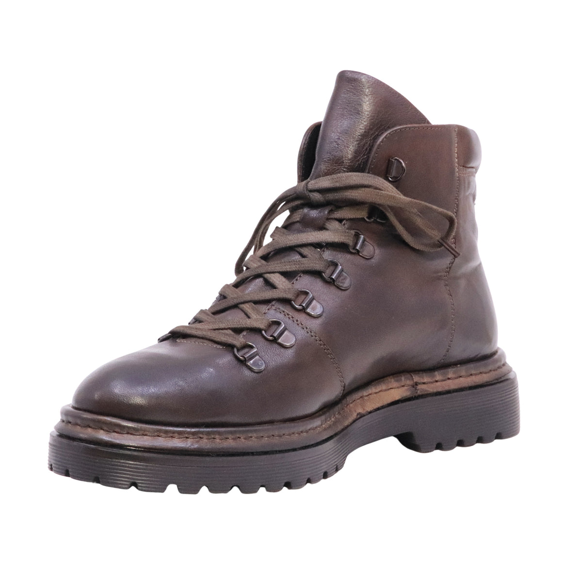 Pawelk's 22829 Crust Brandy stivaletto pedula uomo in pelle marrone Made in Italy 