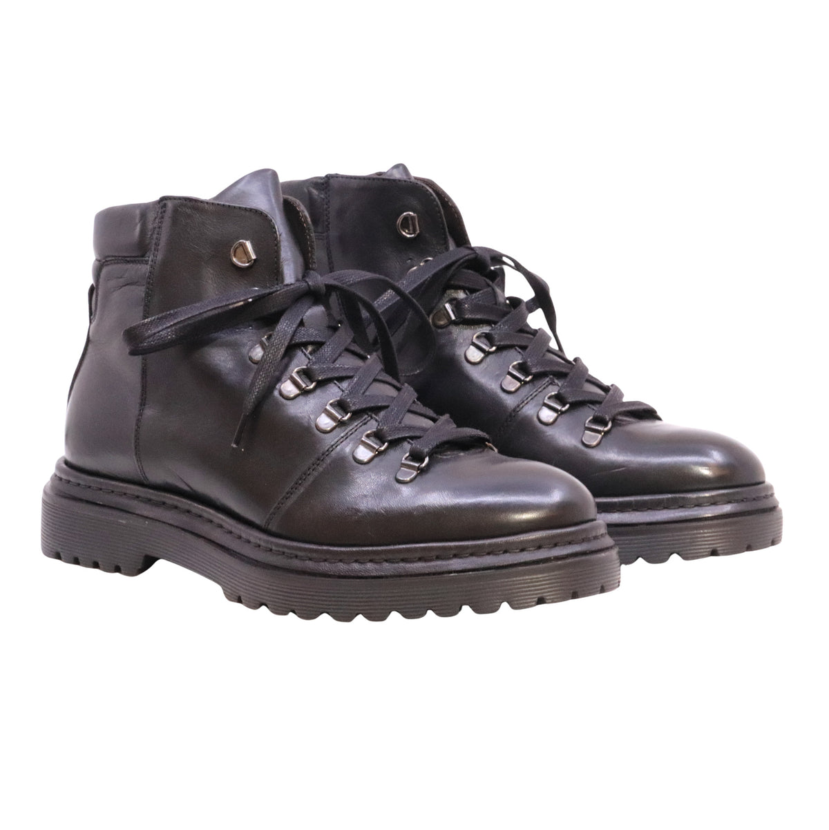 Pawelk's 22829 Crust Black stivaletto pedula uomo in pelle nera Made in Italy 