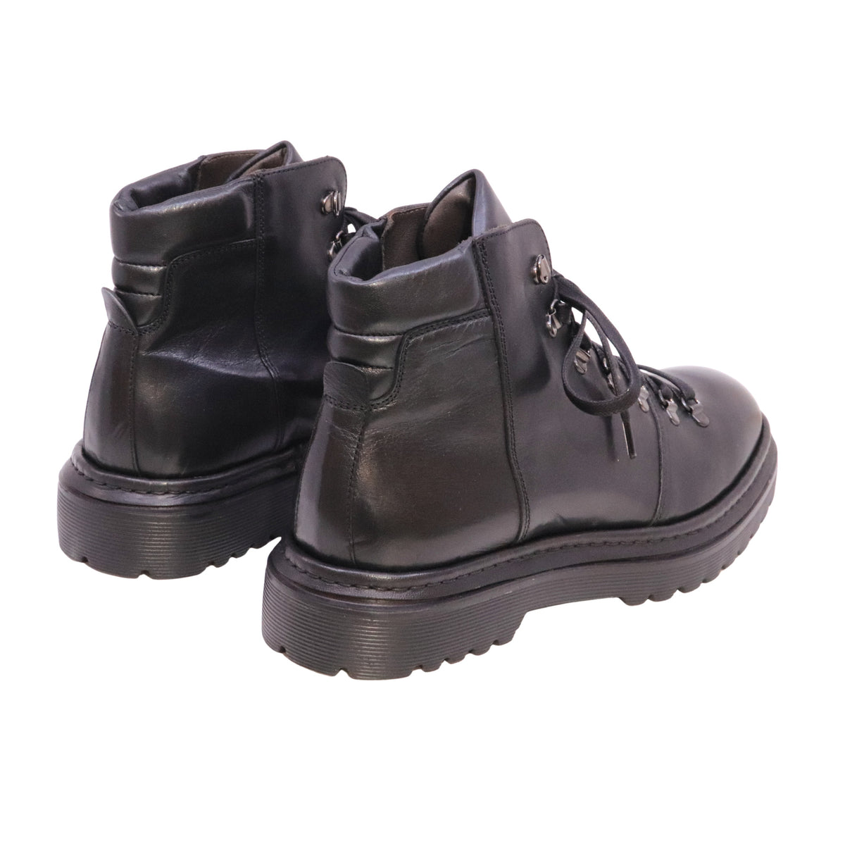 Pawelk's 22829 Crust Black stivaletto pedula uomo in pelle nera Made in Italy 