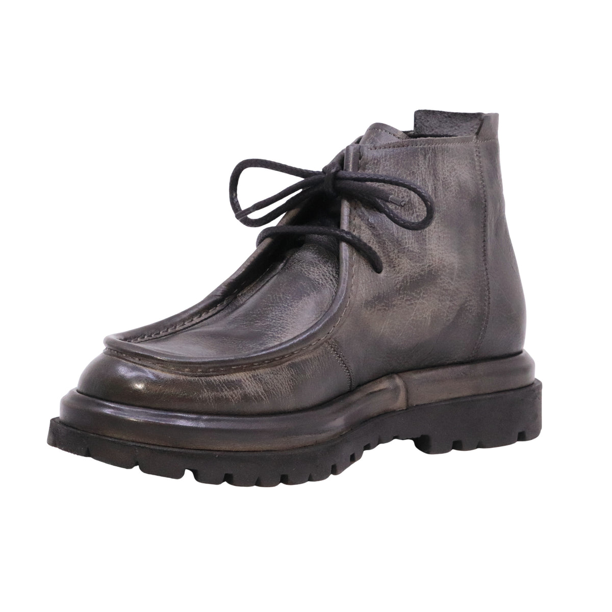 Pawelk's 26205 Bufalo Carbon stivaletto uomo in pelle grigia sfumata con suola carrarmato 