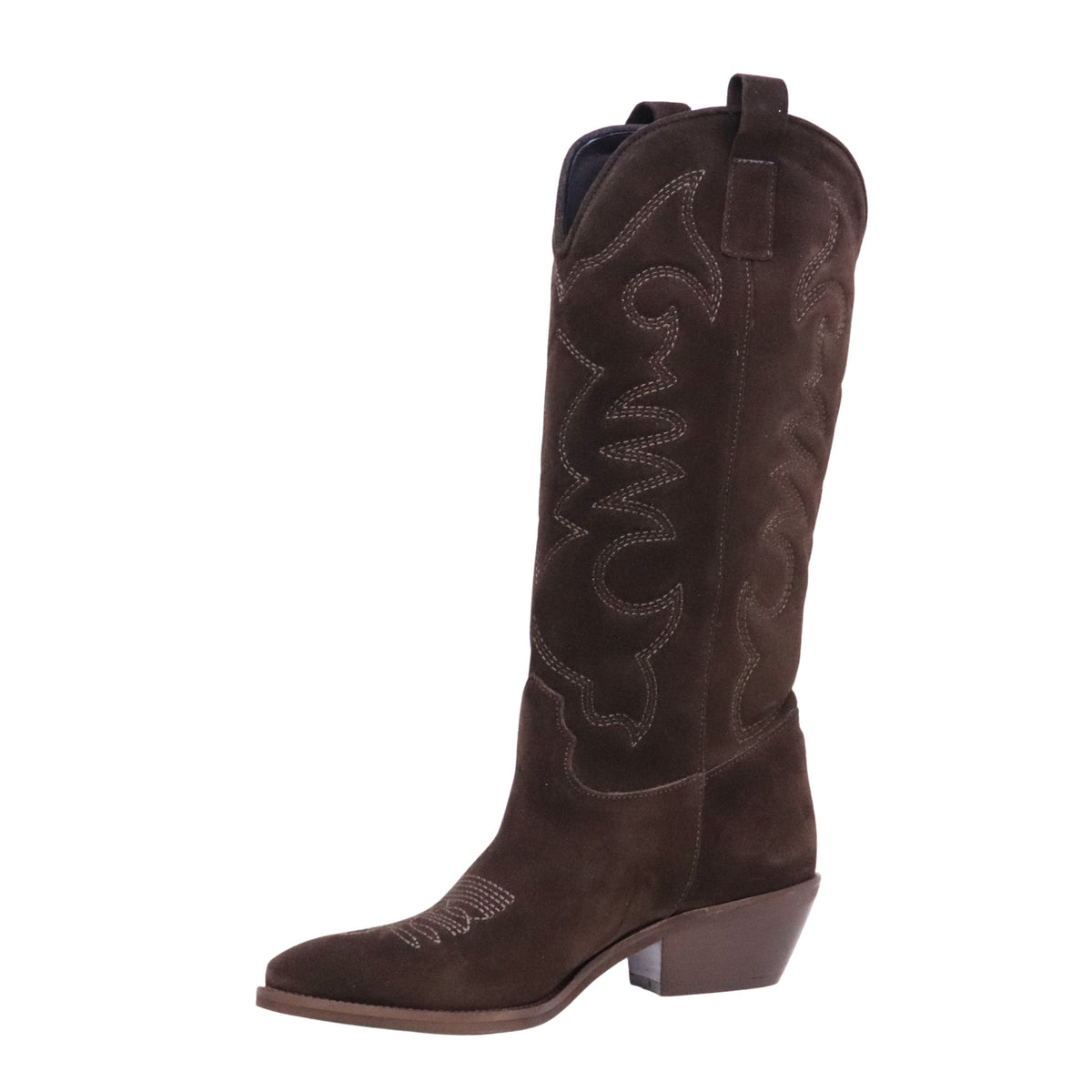 Ranyé Jennifer Testa di Moro stivale texano donna in camoscio marrone<BR/> 
