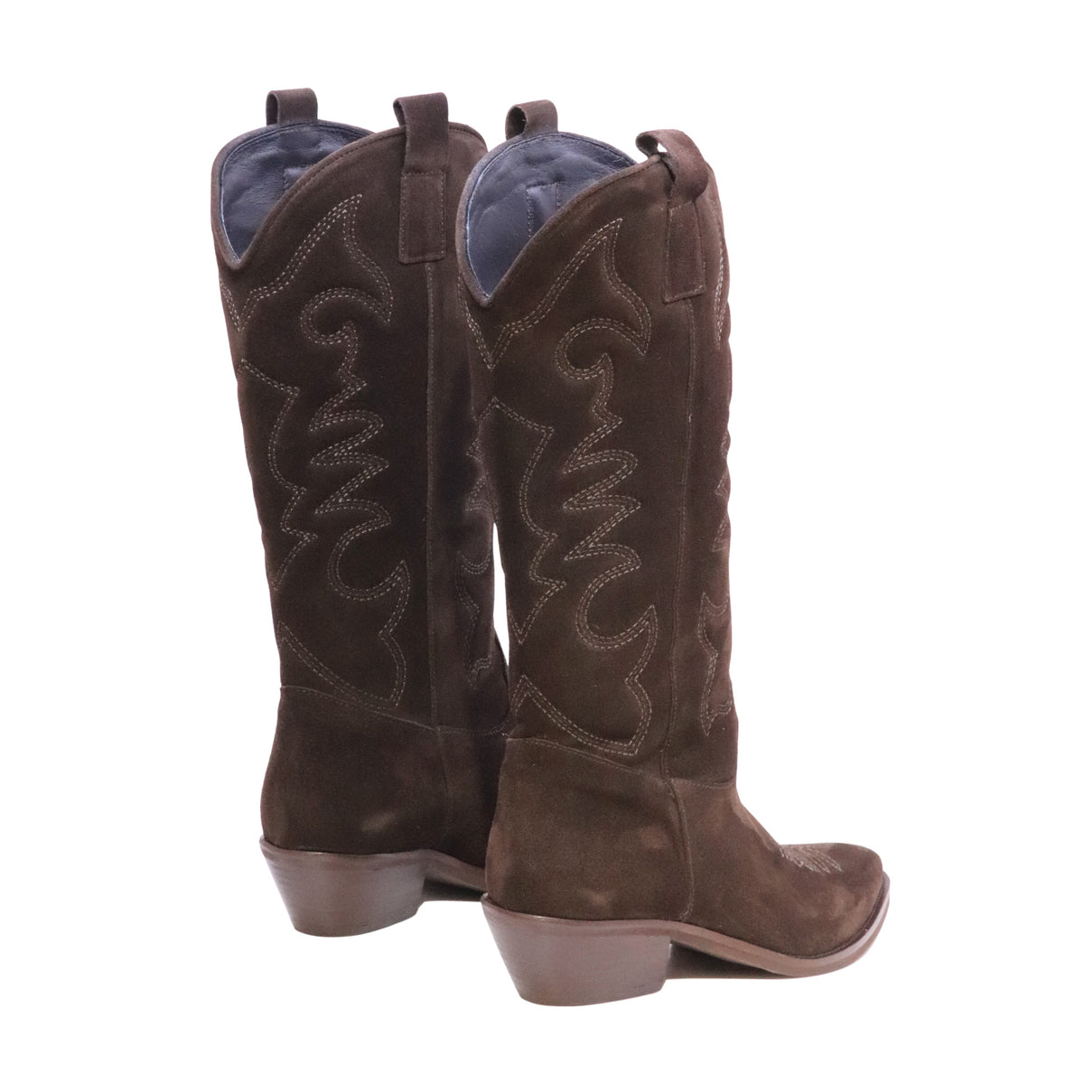 Ranyé Jennifer Testa di Moro stivale texano donna in camoscio marrone<BR/> 