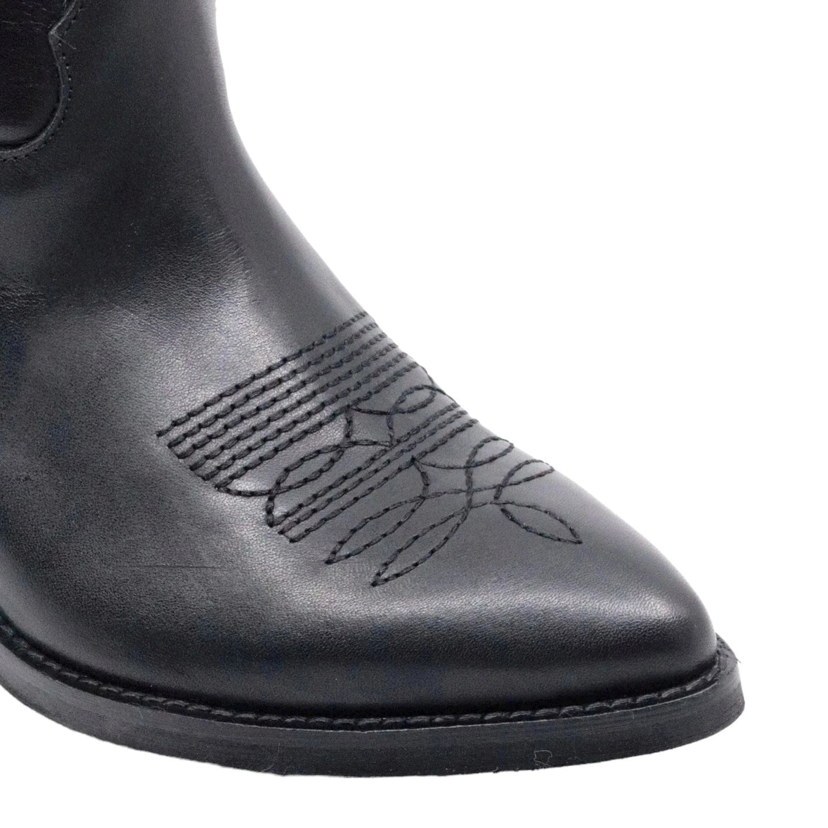 Ranyé Jennifer Vitello Nero stivale texano donna in pelle nappa nera 