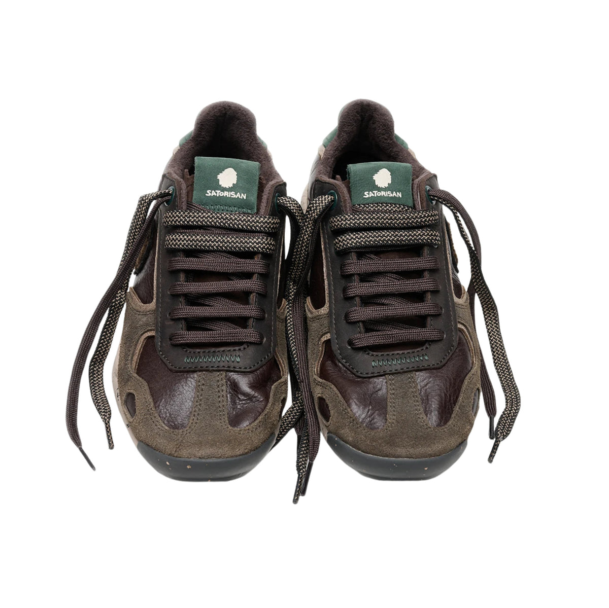 Satorisan Chacrona Premium EVO Snuff sneaker uomo in pelle e camoscio marrone 