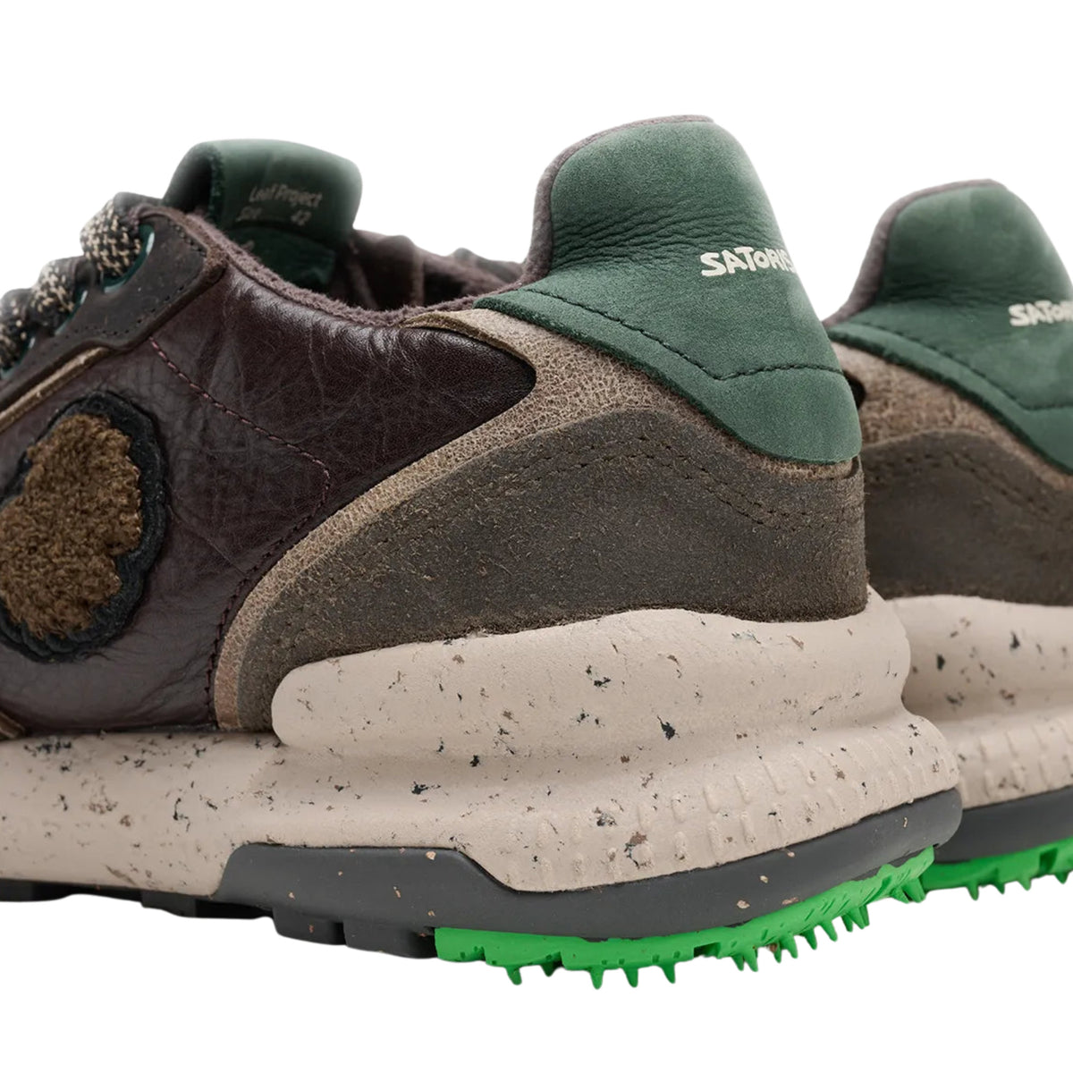 Satorisan Chacrona Premium EVO Snuff sneaker uomo in pelle e camoscio marrone 