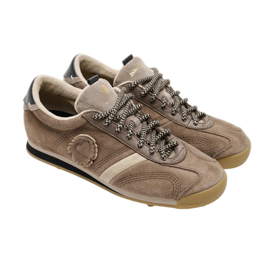 Satorisan Stardust Premium EVO Neutral Natural sneaker uomo in pelle e camoscio beige 