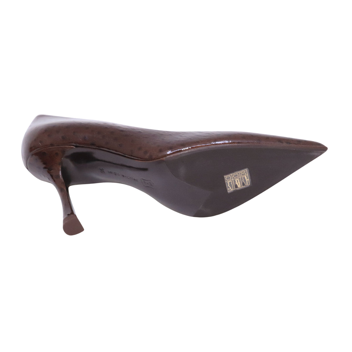 Sergio Levantesi Diva67 décolleté donna in pelle lucida marrone con tacco 9 cm 