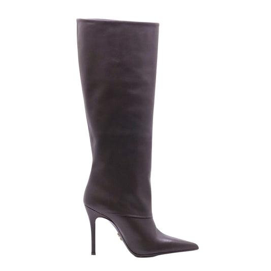 Sergio Levantesi Layla67 Tryde stivale donna in pelle marrone Ebano con tacco 10 cm 