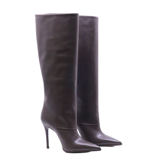 Sergio Levantesi Layla67 Tryde stivale donna in pelle marrone Ebano con tacco 10 cm 