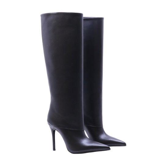 Sergio Levantesi Layla67 Tryde stivale donna in pelle nera con tacco 10 cm 