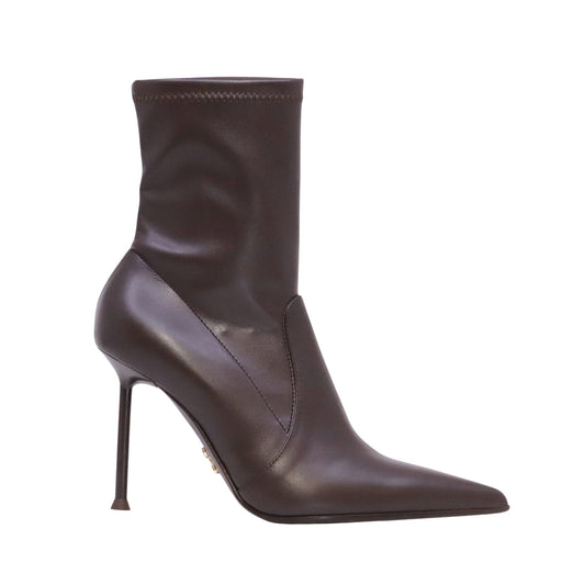 Sergio Levantesi Patrizia67 Tryde stivaletto donna marrone in pelle con tacco 10 cm 