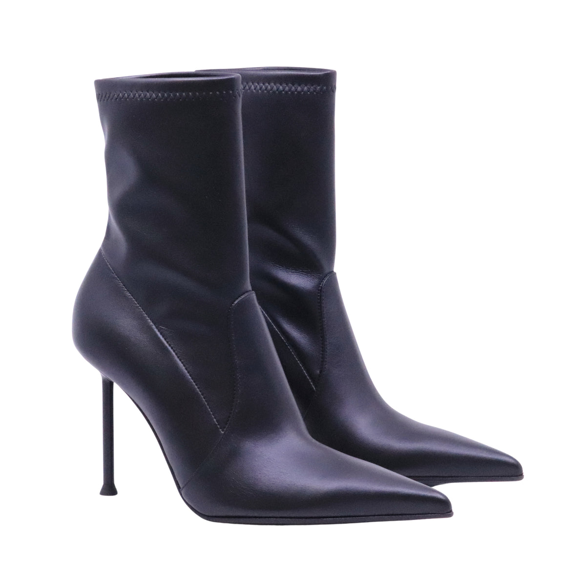 Sergio Levantesi Patrizia67 Tryde stivaletto donna nero in pelle con tacco 10 cm 
