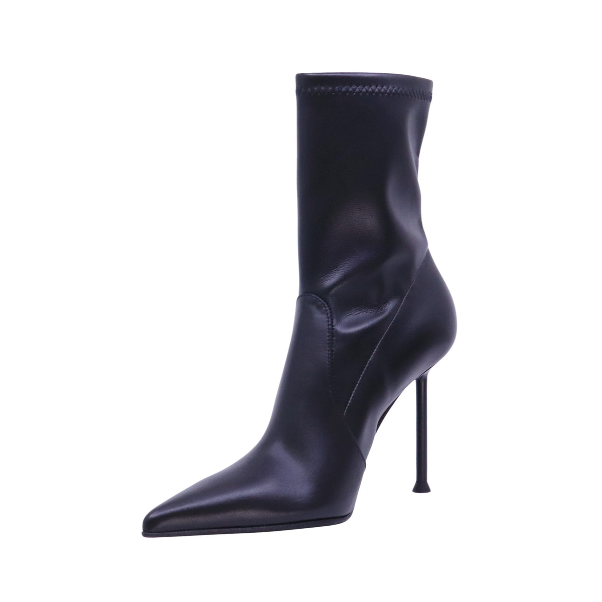 Sergio Levantesi Patrizia67 Tryde stivaletto donna nero in pelle con tacco 10 cm 
