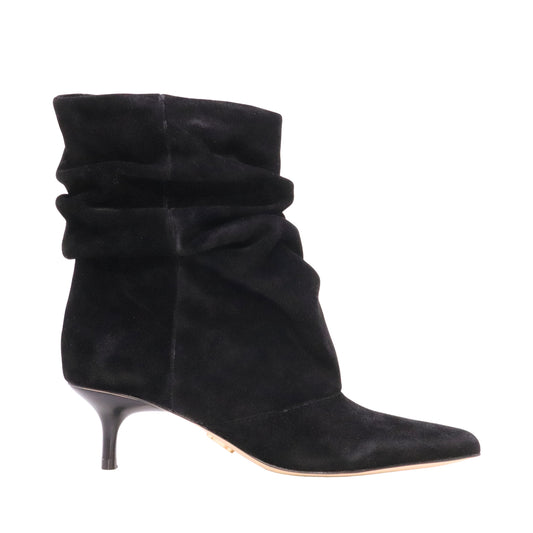 Steve Madden Flux stivaletto tronchetto donna in camoscio nero con tacco 5 cm<BR/> 
