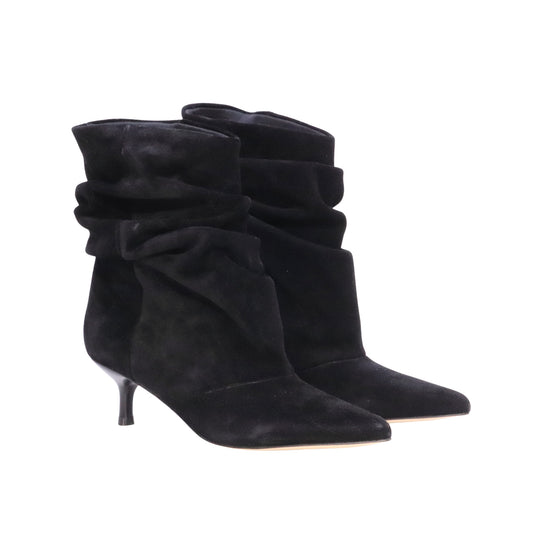 Steve Madden Flux stivaletto tronchetto donna in camoscio nero con tacco 5 cm<BR/> 