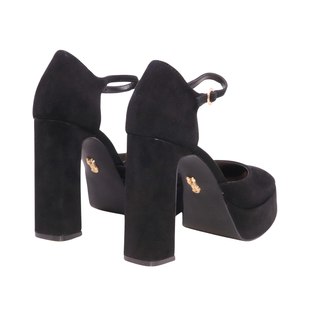 Steve Madden Lexie Black décolleté donna in camoscio nero con tacco e plateau 
