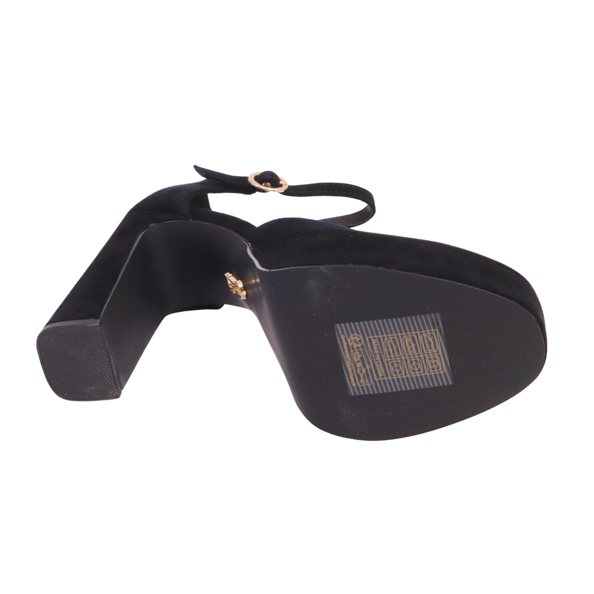 Steve Madden Lexie Black décolleté donna in camoscio nero con tacco e plateau 
