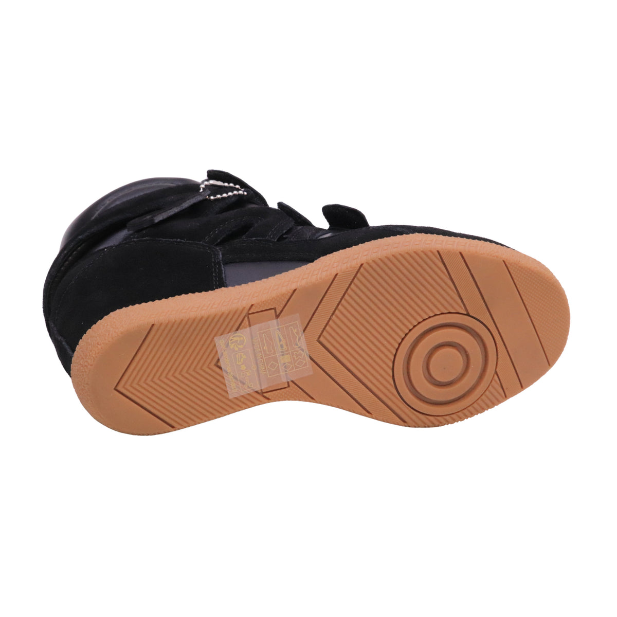 Steve Madden Mavis sneaker alta donna in camoscio nero con zeppa interna 5 cm 