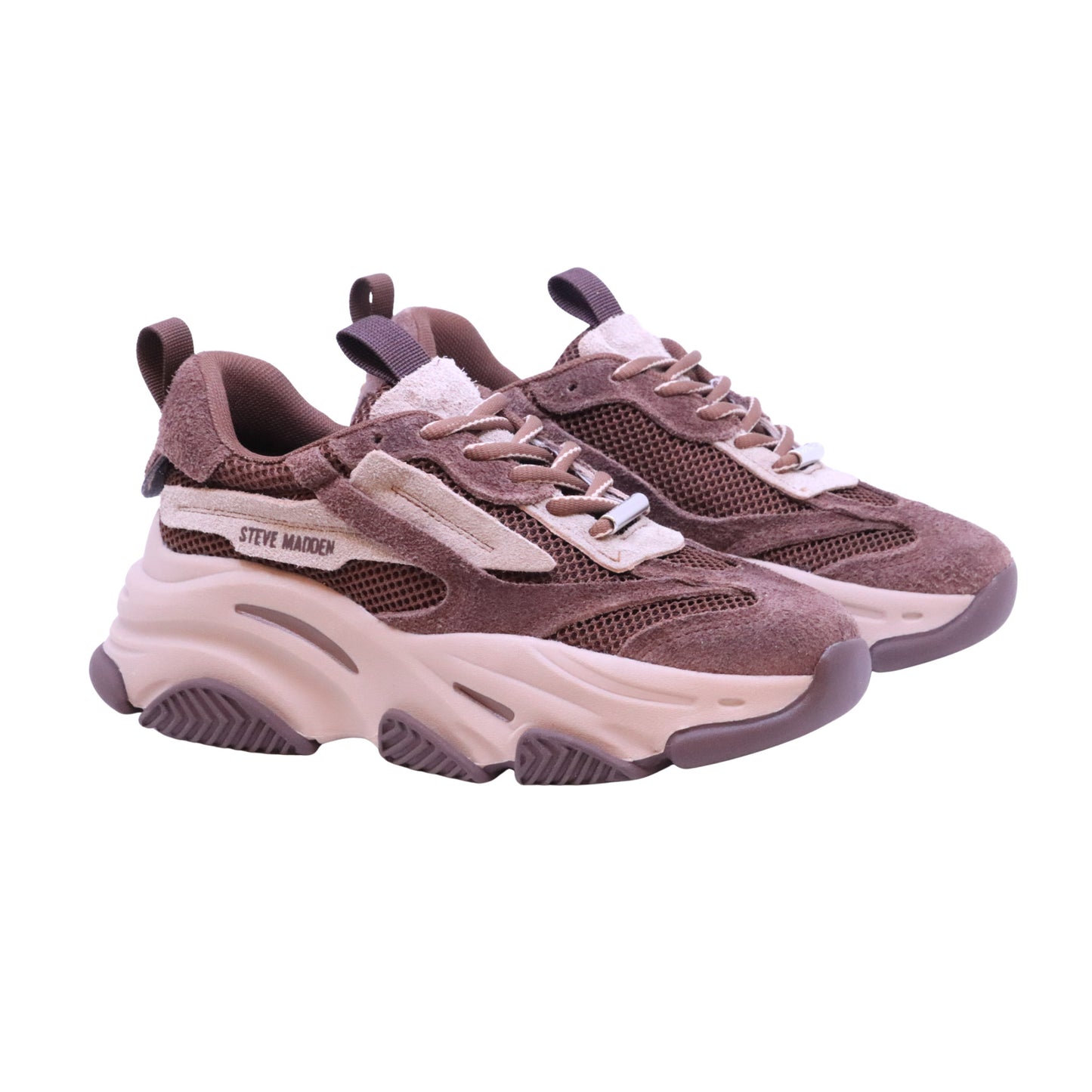 Steve Madden Possession sneaker donna in camoscio e tessuto Coffee 