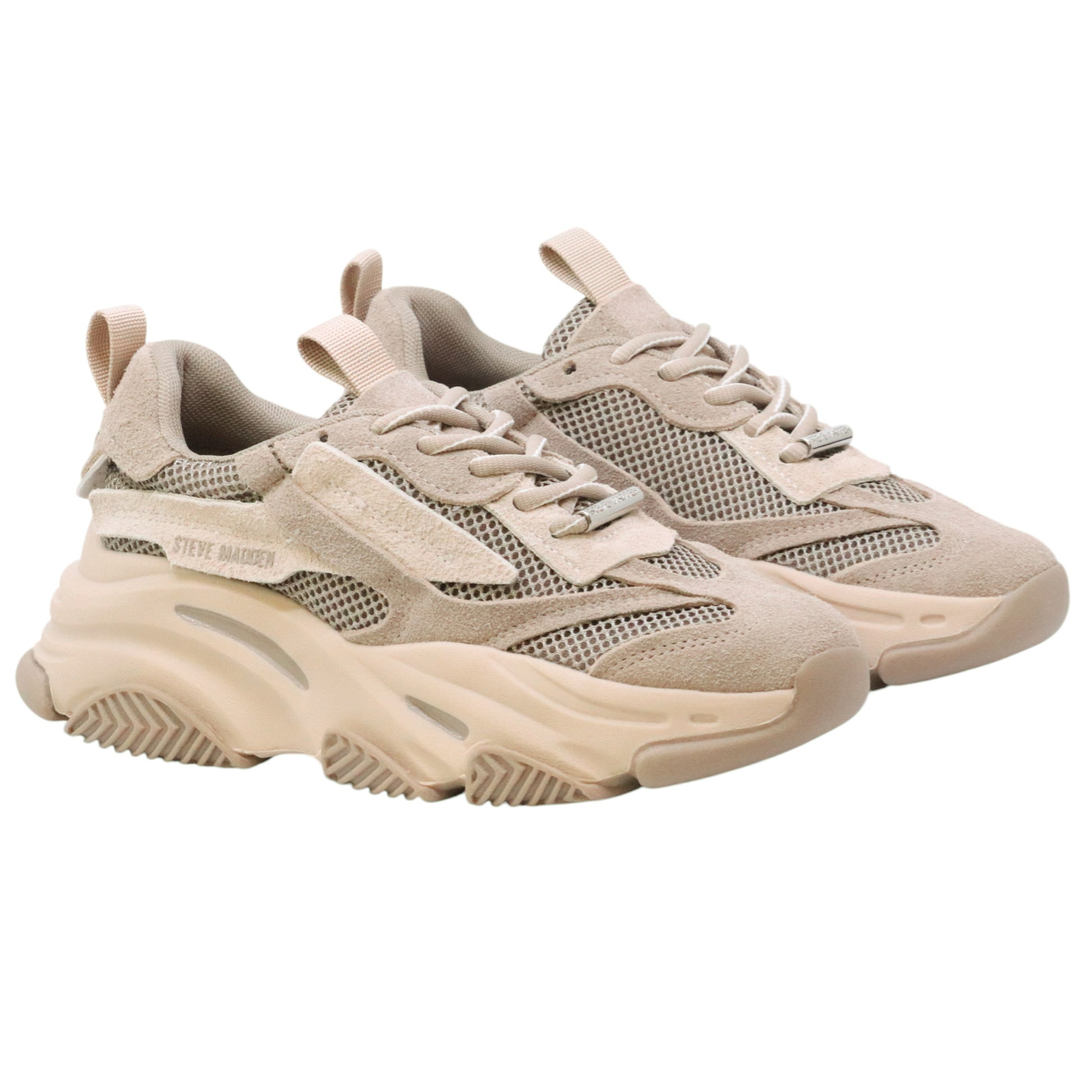 Steve Madden Possession Taupe Grey Suede sneaker donna in tessuto, similpelle e camoscio taupe 