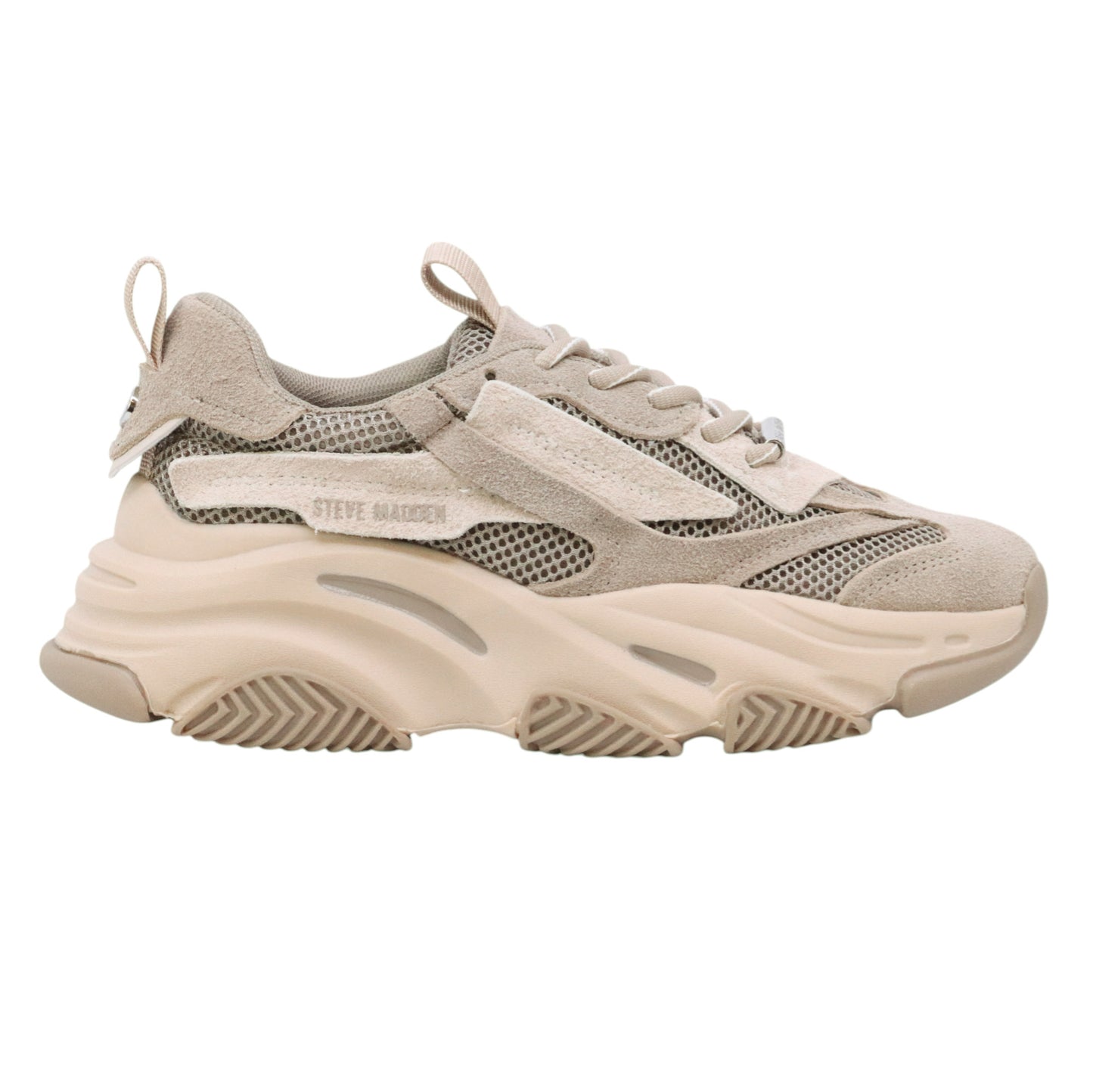 Steve Madden Possession Taupe Grey Suede sneaker donna in tessuto, similpelle e camoscio taupe 