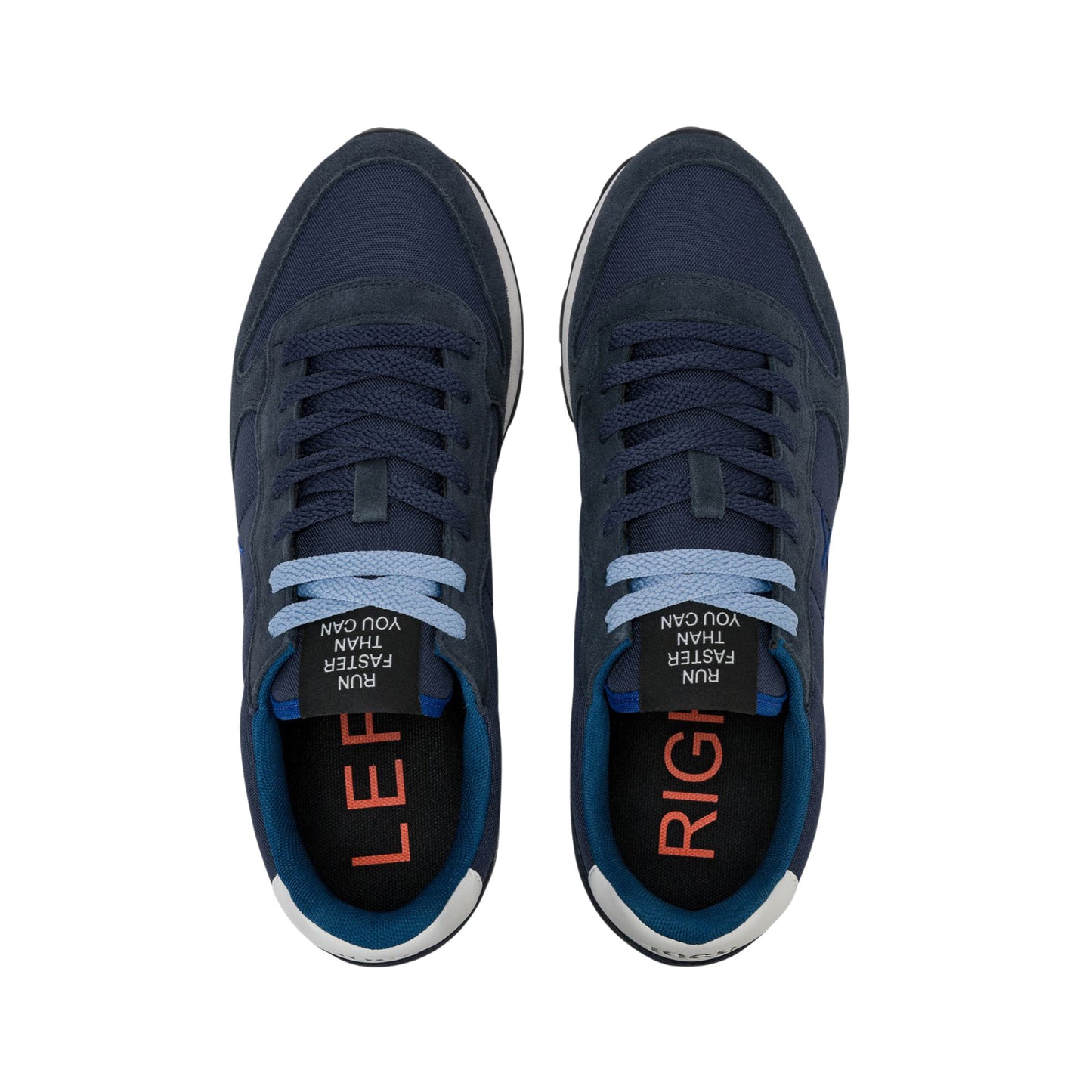 SUN68 Tom Z46101-07 sneaker uomo in nylon e camoscio navy blue 