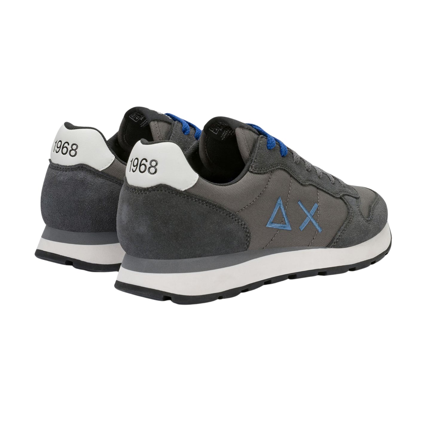 SUN68 Tom Z46101-47 sneaker uomo in nylon e camoscio grigio scuro 