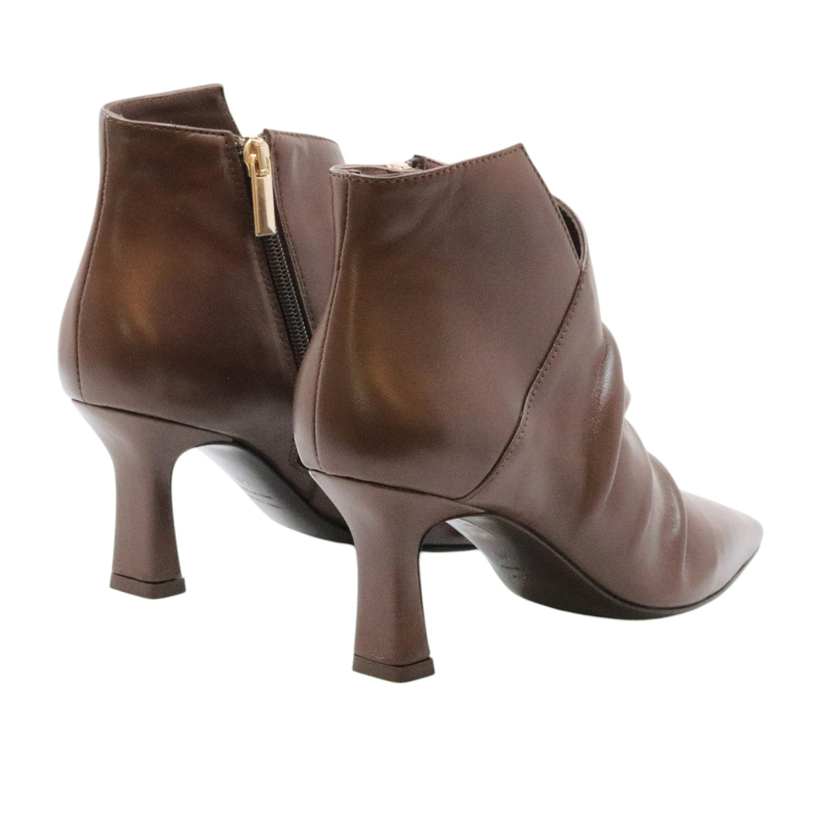 The Seller BR317 tronchetto donna in pelle marrone fondente 