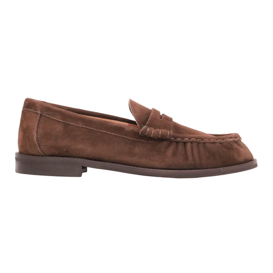 The Seller FW901 Tequila Testa di Moro mocassino donna in camoscio marrone Made in Italy 