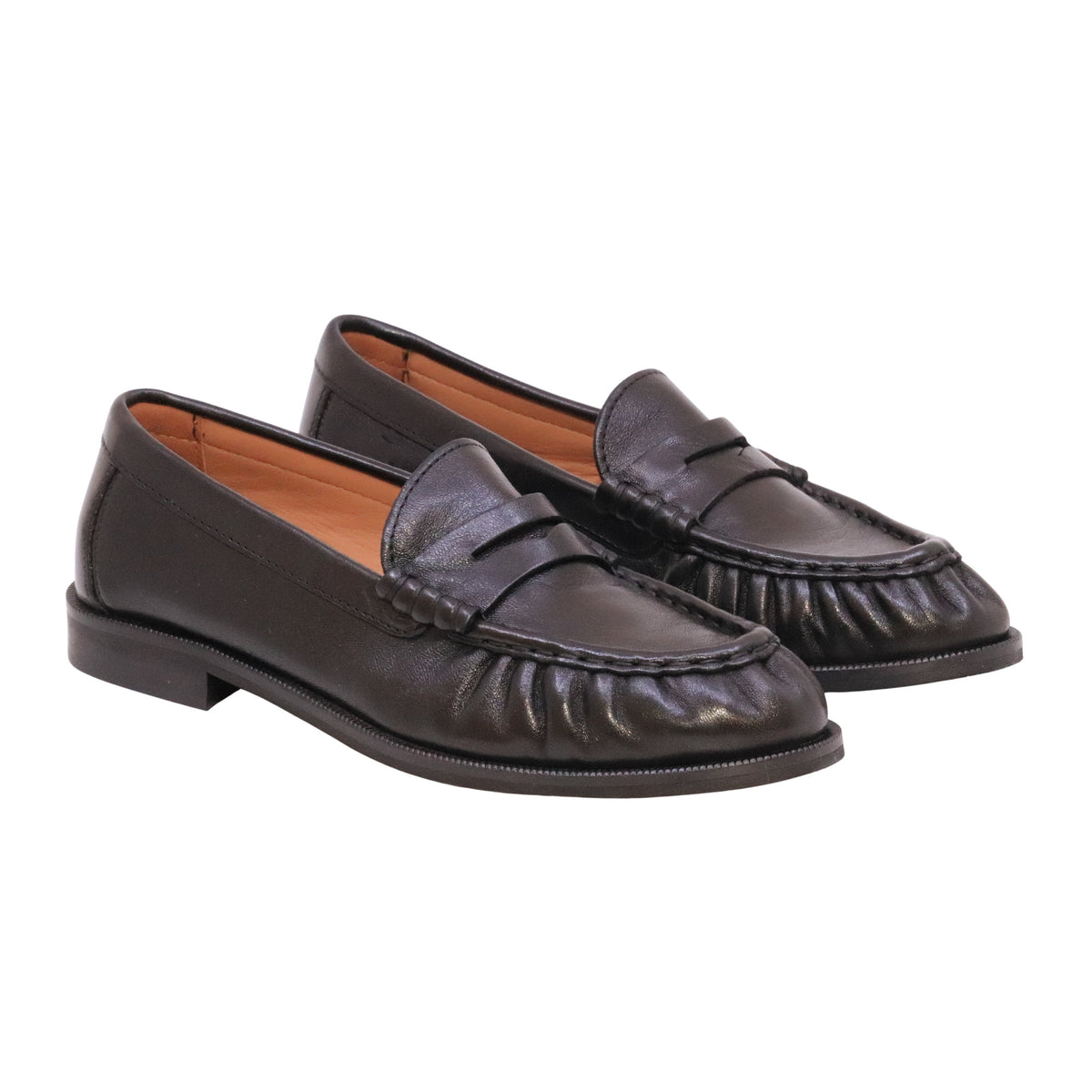 The Seller FW901 Tequila Nero mocassino donna in pelle nera Made in Italy 