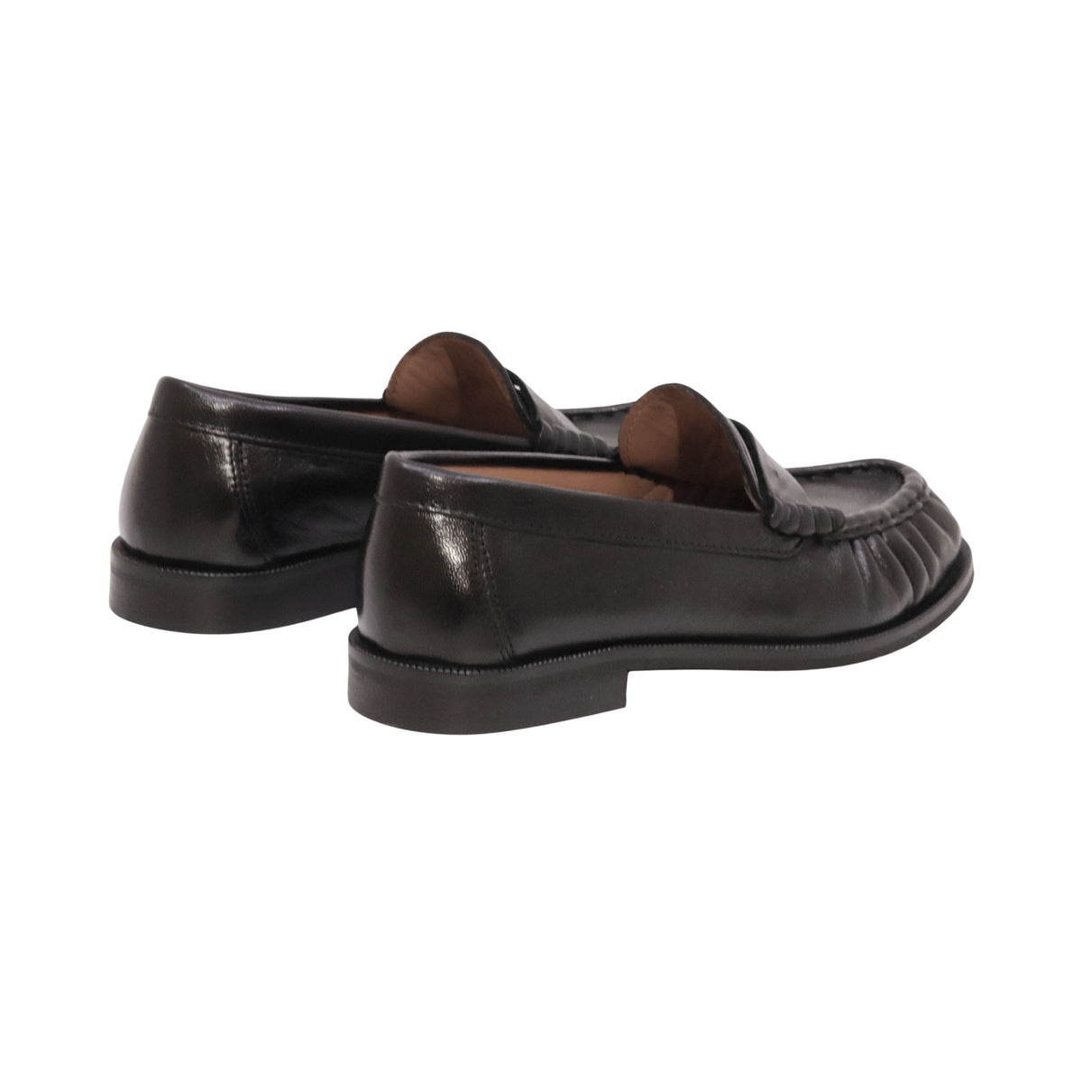 The Seller FW901 Tequila Nero mocassino donna in pelle nera Made in Italy 