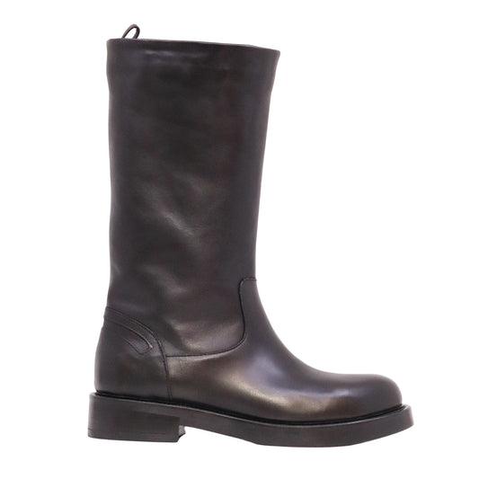 The Seller MW007 Crust Nero stivale donna in pelle nera Made in Italy 